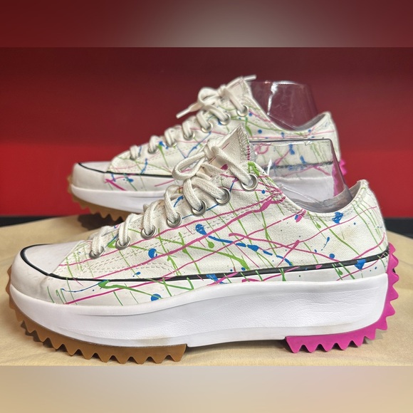 Converse Chuck Taylor Run Star Hike Platform Splatter Sneakers Women’s Size 10 - Picture 1 of 11